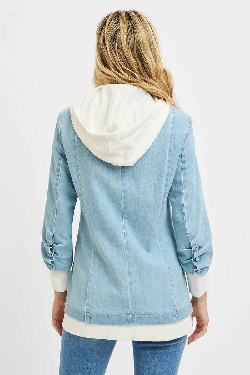 RISEN One Button Blazer with Hoodie Jacket - Excel Merchandise