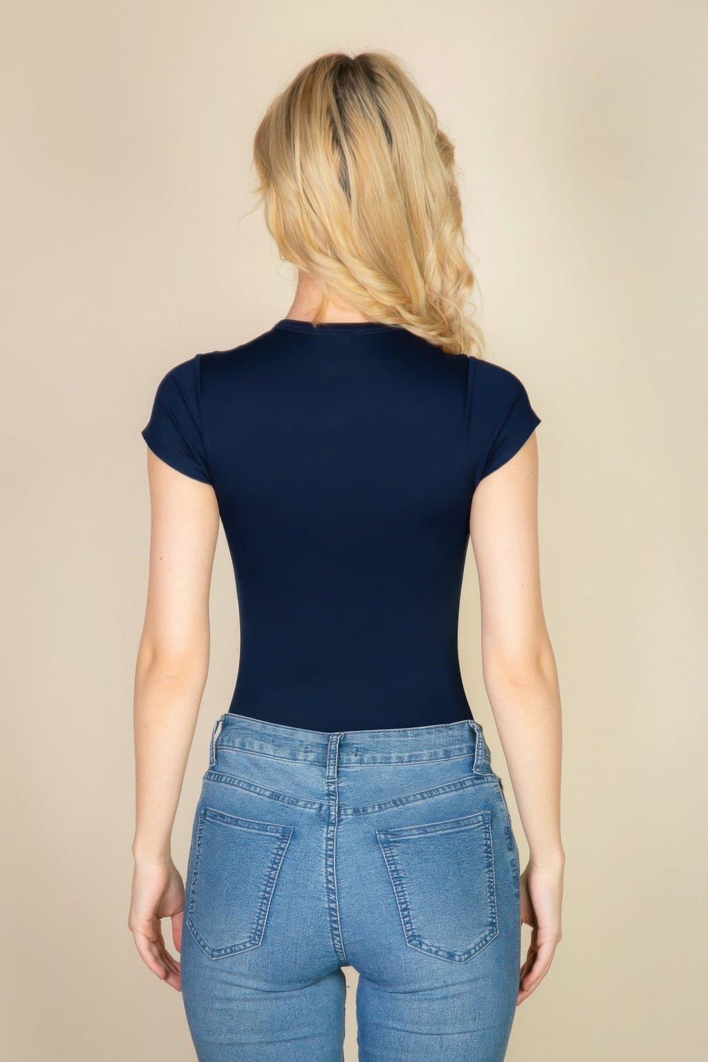 Short Sleeve Crew Neck Bodysuit - Excel Merchandise