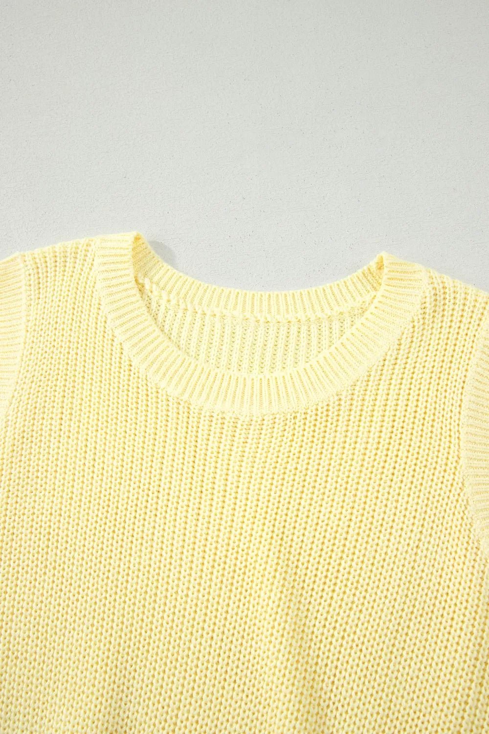 Solid Color Cropped Knit Knot Back Cutout Sweater Tank - Liorienne