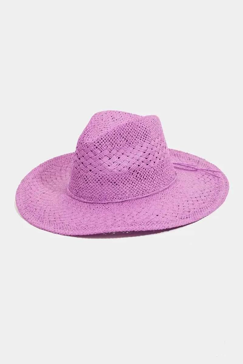 Straw Braided Sun Hat - Fame Resort Collection - Liorienne