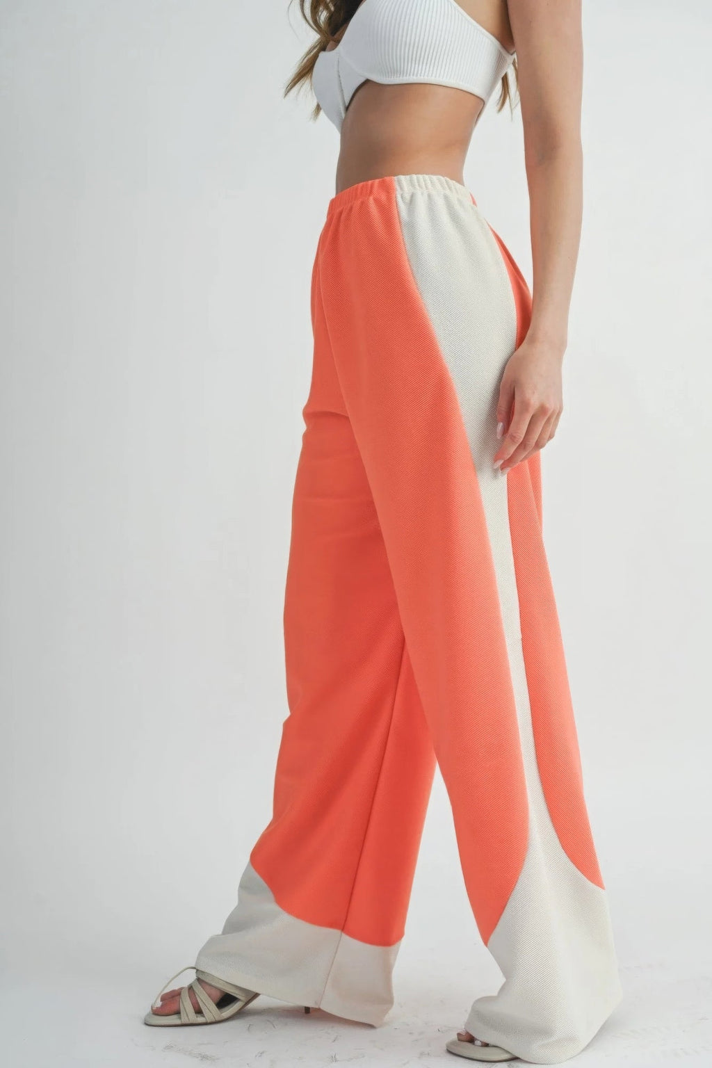 Two Toned Wide Leg Pants - Liorienne
