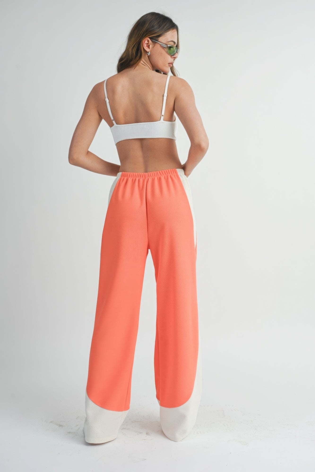 Two Toned Wide Leg Pants - Liorienne
