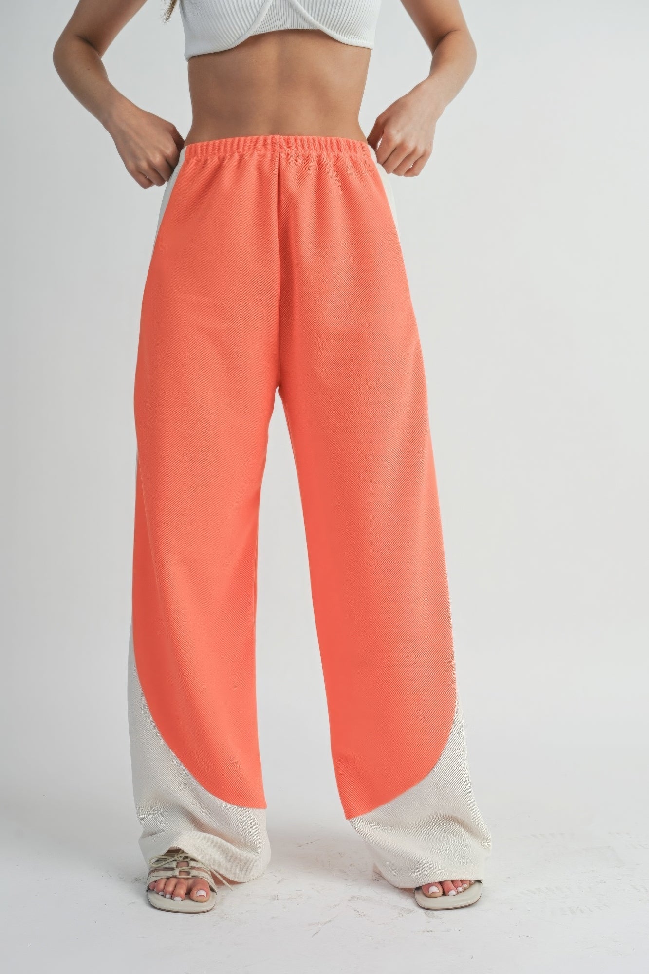 Two Toned Wide Leg Pants - Liorienne