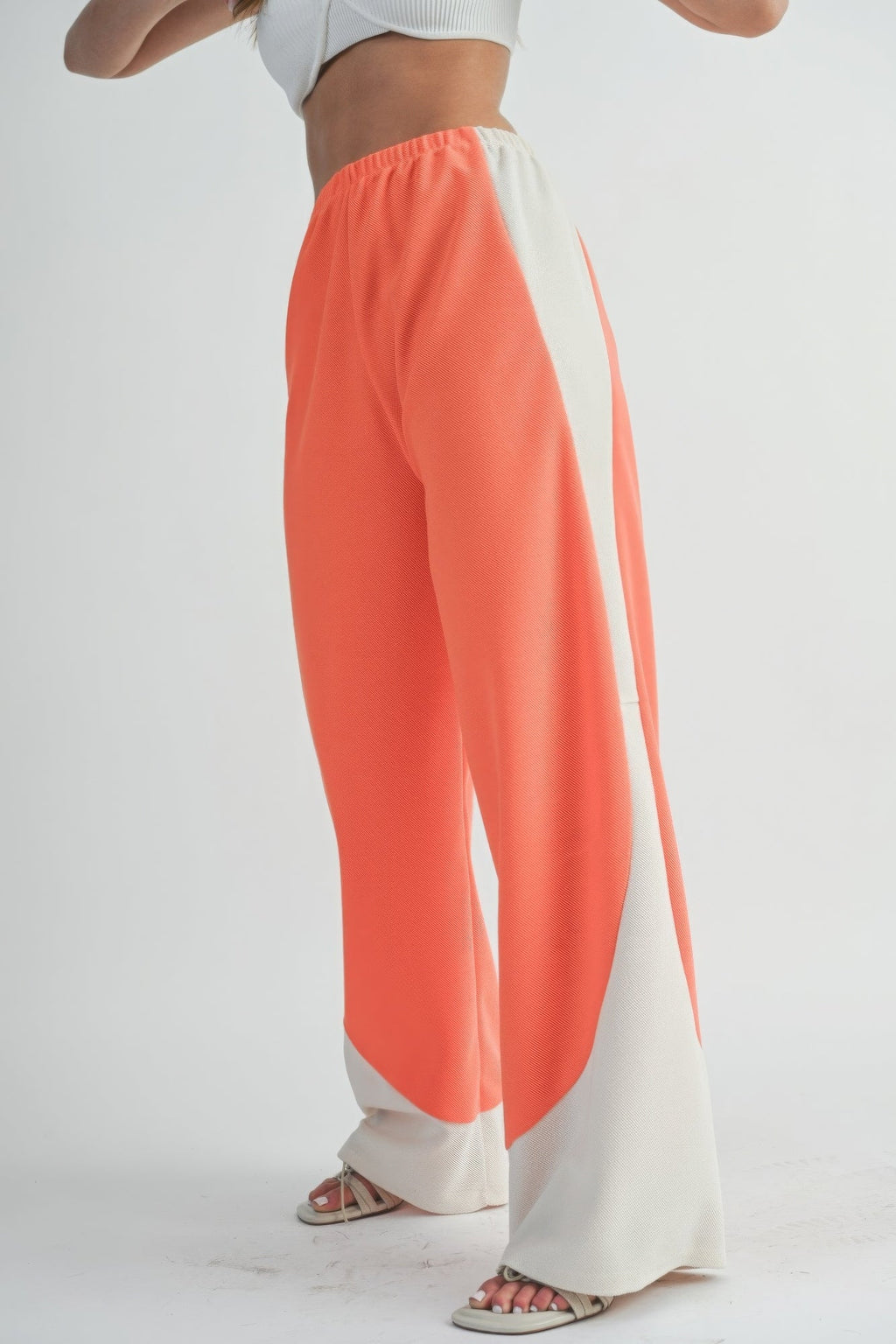 Two Toned Wide Leg Pants - Liorienne