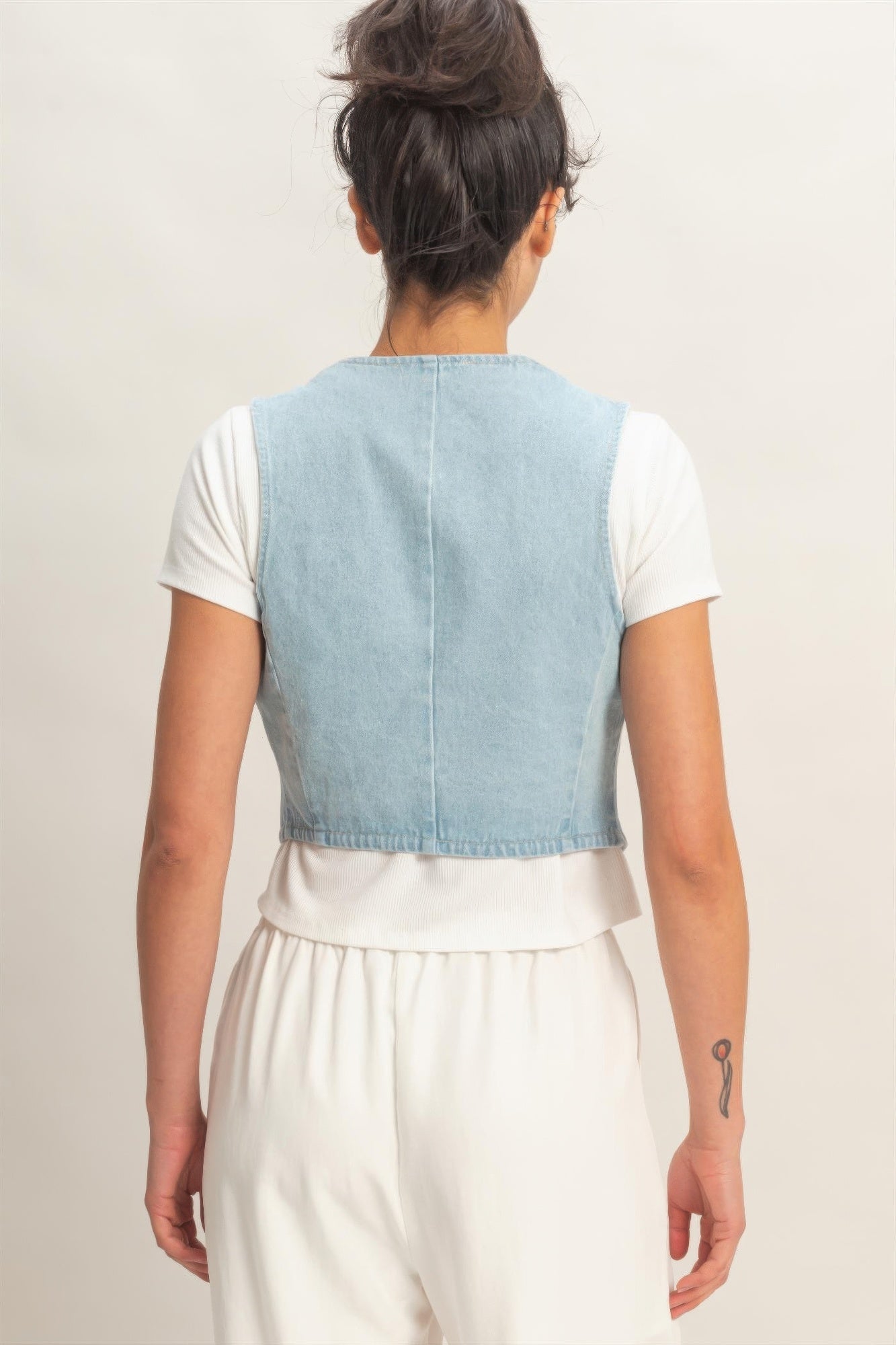 V-neck Sleeveless Denim Vest - Excel Merchandise