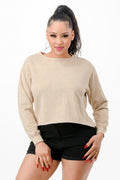 Washed French Terry Cropped Sweatshirts - Excel Merchandise