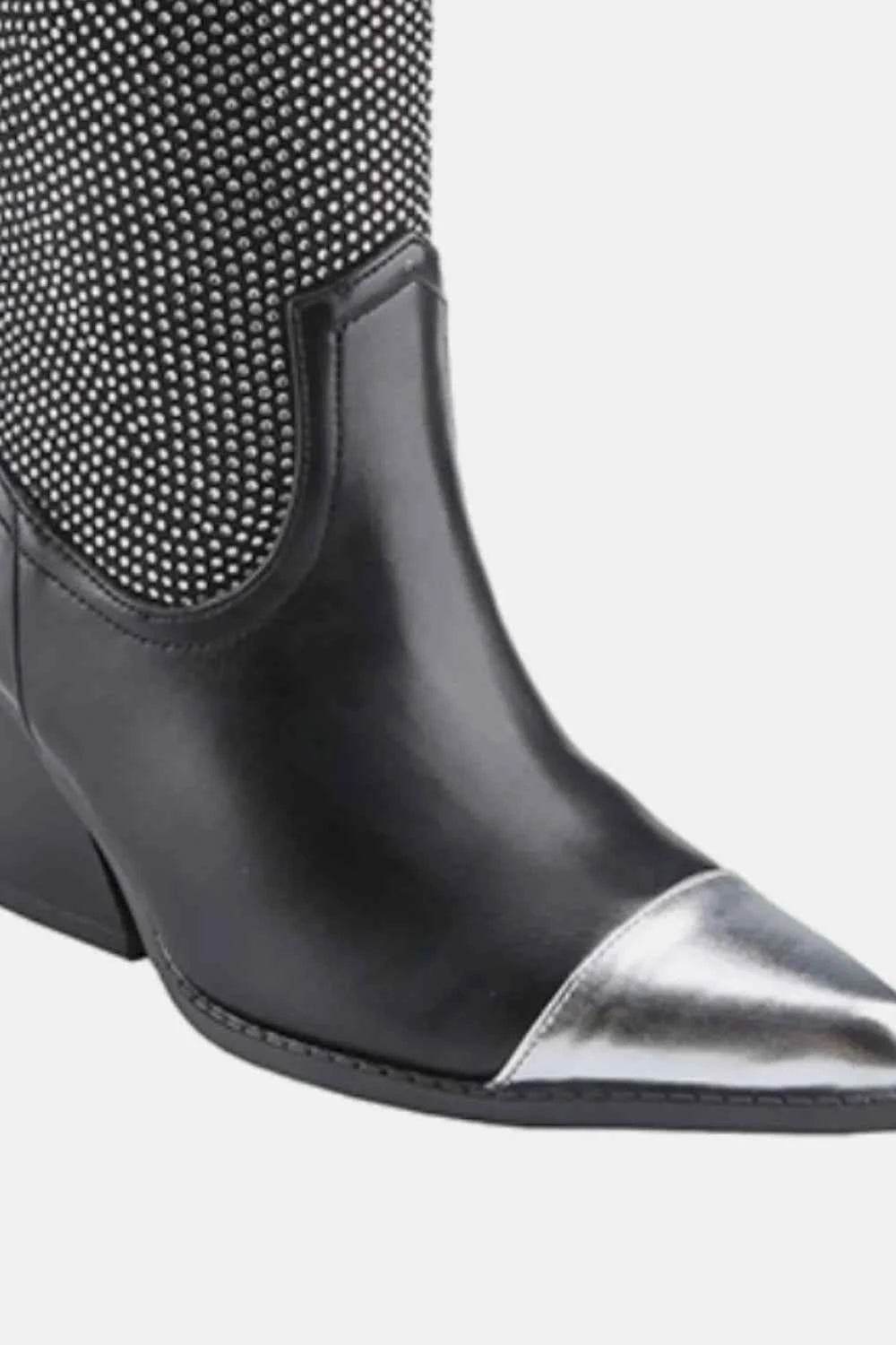 Women's Chunky Heel Rhinestone Western Cowboy Boots – Weeboo - Liorienne