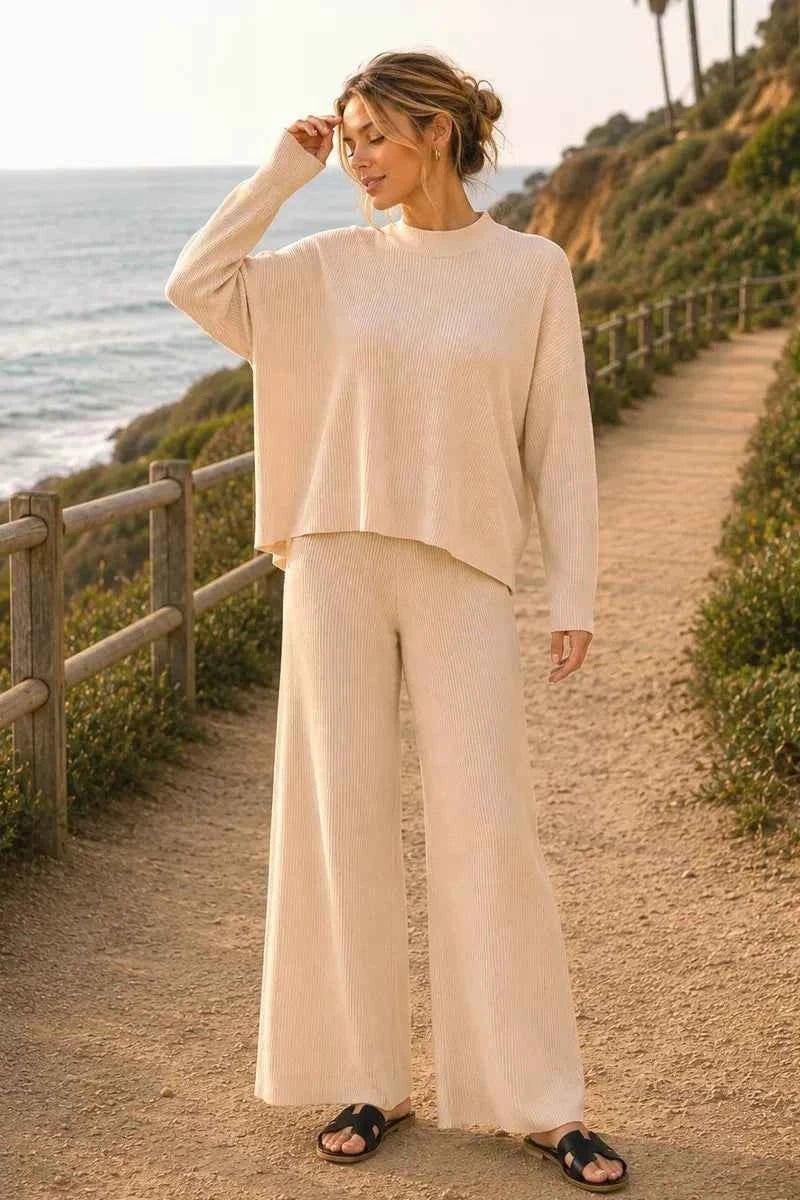 Zenana Viscose Sweater Top & Pants Set - Liorienne